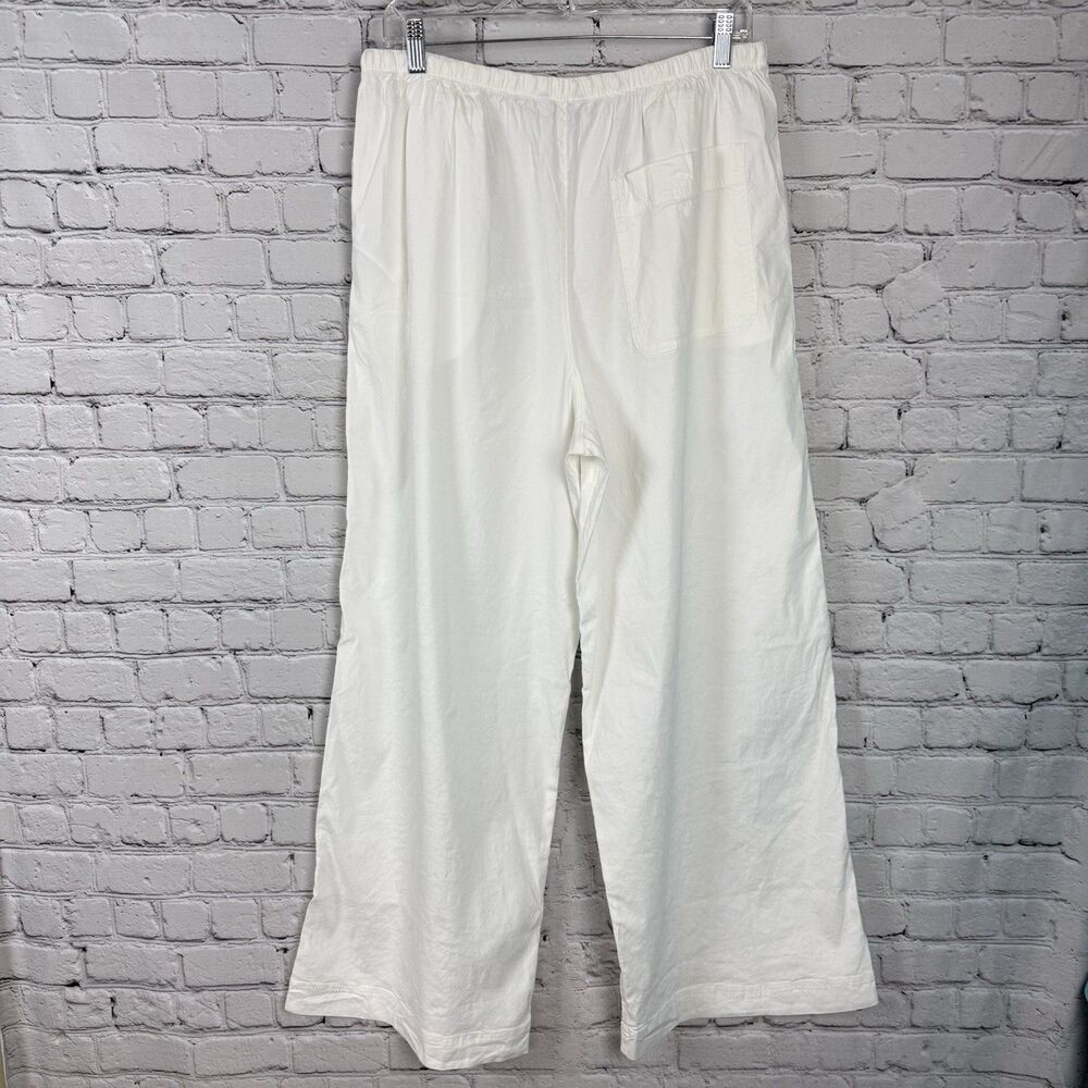 Athleta Paradise Wide Leg Pant White Linen Blend - Picture 2 of 15